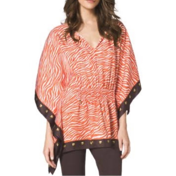 MICHAEL KORS Savannah Printed Kimono Top - Picture 1 of 10